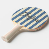 Mittelalterlicher Polo Striping Capri Blauer Farbn Tischtennis Schläger (Vorderseite)