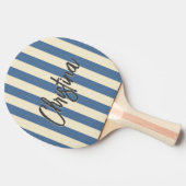 Mittelalterlicher Polo Striping Capri Blauer Farbn Tischtennis Schläger (Seitenansicht)