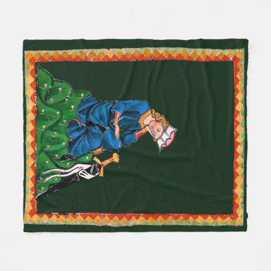 Mittelalterlicher Prinz Blanket Fleecedecke (Vorderseite (Horizontal))