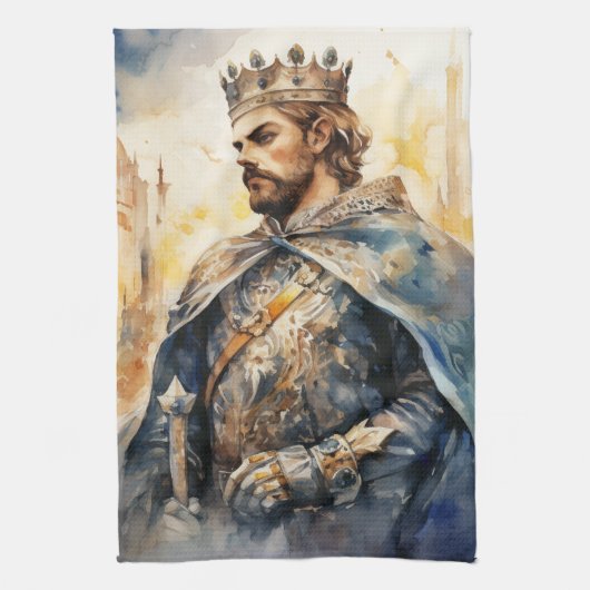 Mittelalterlicher Prinz Geschirrtuch (Vertikal)