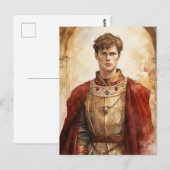 Mittelalterlicher Prinz Postkarte (Vorne/Hinten)