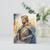 Mittelalterlicher Prinz Postkarte (Stehend Vorderseite)