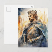 Mittelalterlicher Prinz Postkarte (Vorne/Hinten)
