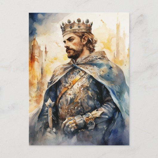 Mittelalterlicher Prinz Postkarte (Vorderseite)