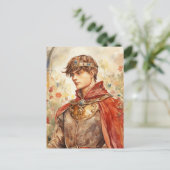 Mittelalterlicher Prinz Postkarte (Stehend Vorderseite)