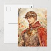 Mittelalterlicher Prinz Postkarte (Vorne/Hinten)