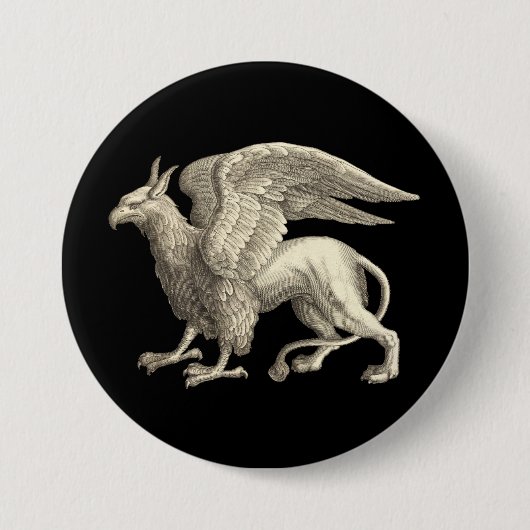 Mittelalterlicher Renaissance-Greif Button (Vorderseite)