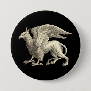 Mittelalterlicher Renaissance-Greif Button