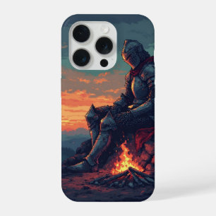 Mittelalterlicher Ritter am Lagerfeuer – Fantasy i iPhone 15 Pro Hülle