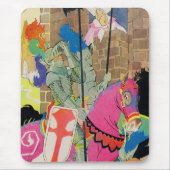 Mittelalterlicher Ritter auf dem Pferd Mousepad (Vorne)