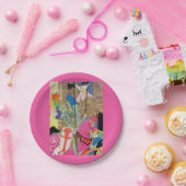 Mittelalterlicher Ritter auf dem Pferd Pappteller (Party)