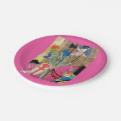 Mittelalterlicher Ritter auf dem Pferd Pappteller (Schrägansicht)