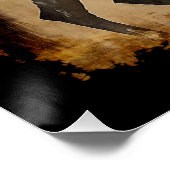 Mittelalterlicher Ritter auf dem Pferd Poster (Ecke)