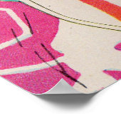 Mittelalterlicher Ritter auf dem Pferd Poster (Ecke)