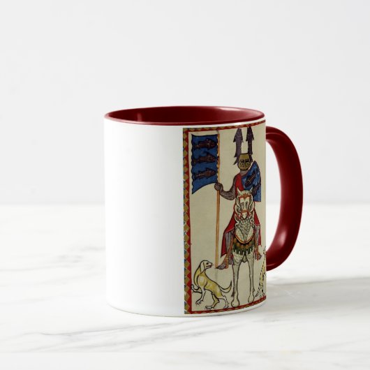 Mittelalterlicher Ritter, der vorwärts Tasse (VorderseiteRechts)