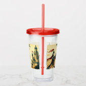 Mittelalterlicher Ritter/Drache/Burgfantsänger Acryltrinkbecher (Rechts)