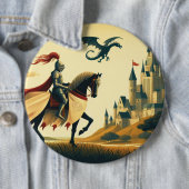 Mittelalterlicher Ritter/Drache/Burgfantsänger Button (Beispiel)