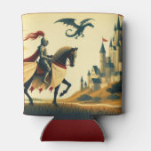 Mittelalterlicher Ritter/Drache/Burgfantsänger Dosenkühler (Rückseite)