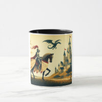 Mittelalterlicher Ritter/Drache/Burgfantsänger
