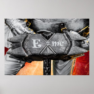 Mittelalterlicher Ritter - E=mc2 Poster