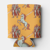 Mittelalterlicher Ritter, Einhorn, Fantasie nahtlo Dosenkühler (Rückseite)