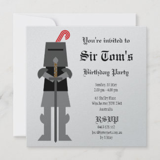 Mittelalterlicher Ritter Einladung