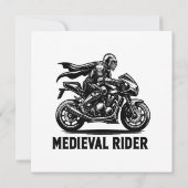 Mittelalterlicher Ritter Einladung (Rückseite)