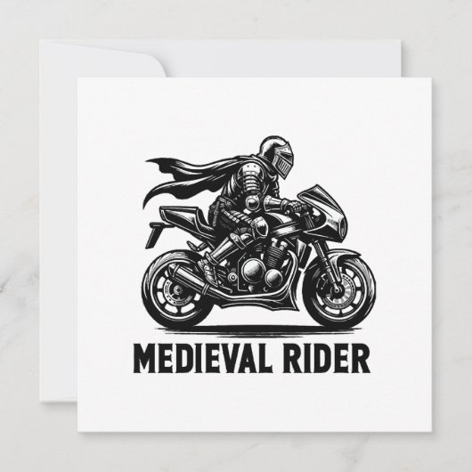 Mittelalterlicher Ritter Einladung (Vorderseite)