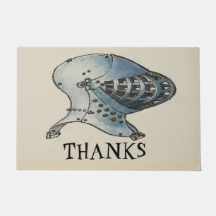 Mittelalterlicher Ritter, fügen Sie Text Doormat Fußmatte