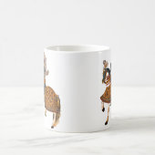 Mittelalterlicher Ritter im Rüstzeug auf Pferd Kaffeetasse (Mittel)