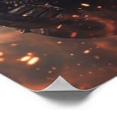 Mittelalterlicher Ritter in Aktion - Gedicht der B Poster (Ecke)