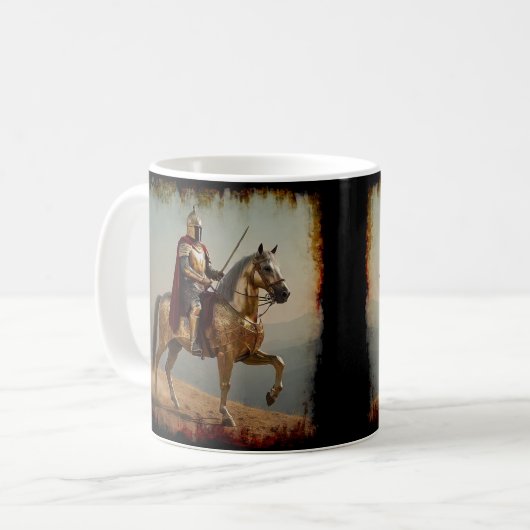 Mittelalterlicher Ritter in Spanien Kaffeetasse (Vorderseite Links)