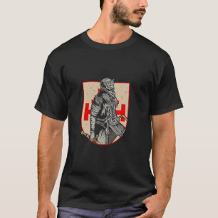 Mittelalterlicher Ritter Jerusalem Kreuz Heiliger T-Shirt