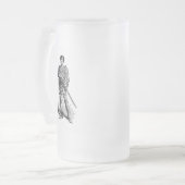 Mittelalterlicher Ritter Mattglas Bierglas (Vorderseite Links)