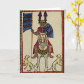 Mittelalterlicher Ritter nach vorn Karte (Gelbe Blume)