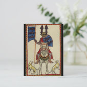 Mittelalterlicher Ritter nach vorn Postkarte (Stehend Vorderseite)