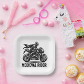 Mittelalterlicher Ritter Pappteller (Party)