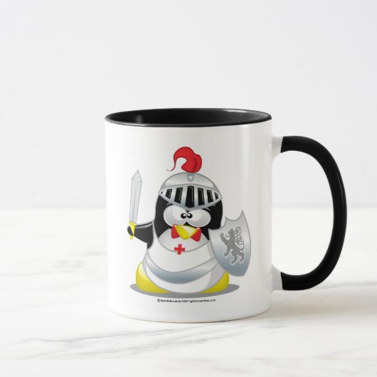Mittelalterlicher Ritter-Pinguin Tasse (Rechts)