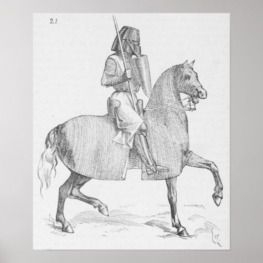 Mittelalterlicher Ritter Poster (Vorne)