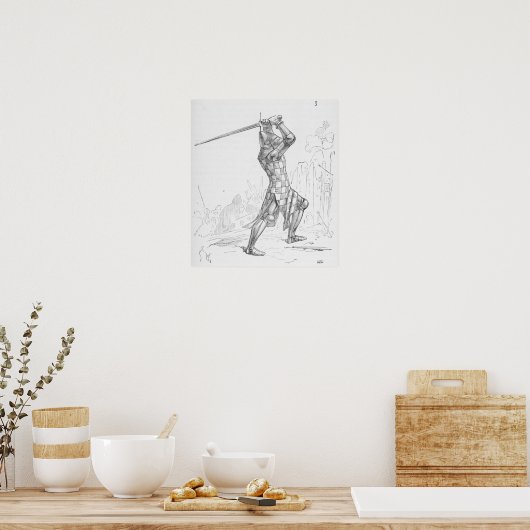 Mittelalterlicher Ritter Poster (Küche)