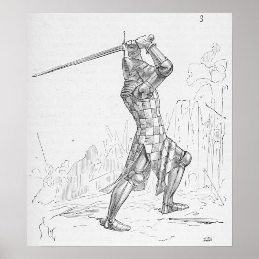 Mittelalterlicher Ritter Poster (Vorne)