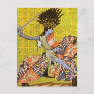 Mittelalterlicher Ritter Postkarte