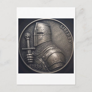 Mittelalterlicher Ritter. Postkarte