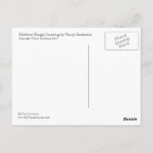 Mittelalterlicher Ritter-turnierende Postkarte (Rückseite)