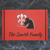 Mittelalterlicher Rotkehlchen und Schwarzer Ritter Fußmatte