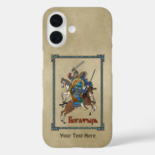 Mittelalterlicher russischer Bogatyr iPhone 16 Hülle