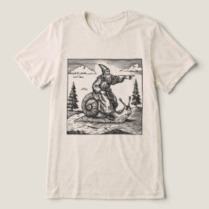 Mittelalterlicher Schneckenreiter   Retro 90er Ren Tri-Blend Shirt