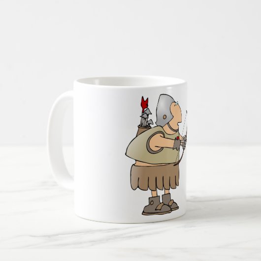 Mittelalterlicher Soldat Kaffeetasse (Vorderseite Links)