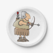 Mittelalterlicher Soldat Pappteller (Vorderseite)