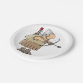 Mittelalterlicher Soldat Pappteller (Schrägansicht)